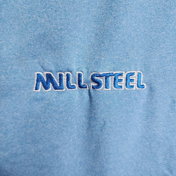 Mens Light Blue Footjoy Polo Shirt Mill Steel Logo Polyester & Spandex Size 2XL - Picture 3 of 9